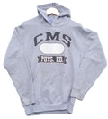 Grey Graphic Print Jersey Hoodie Men's UK Size S CMS PHYS. ED. Fleece Lined