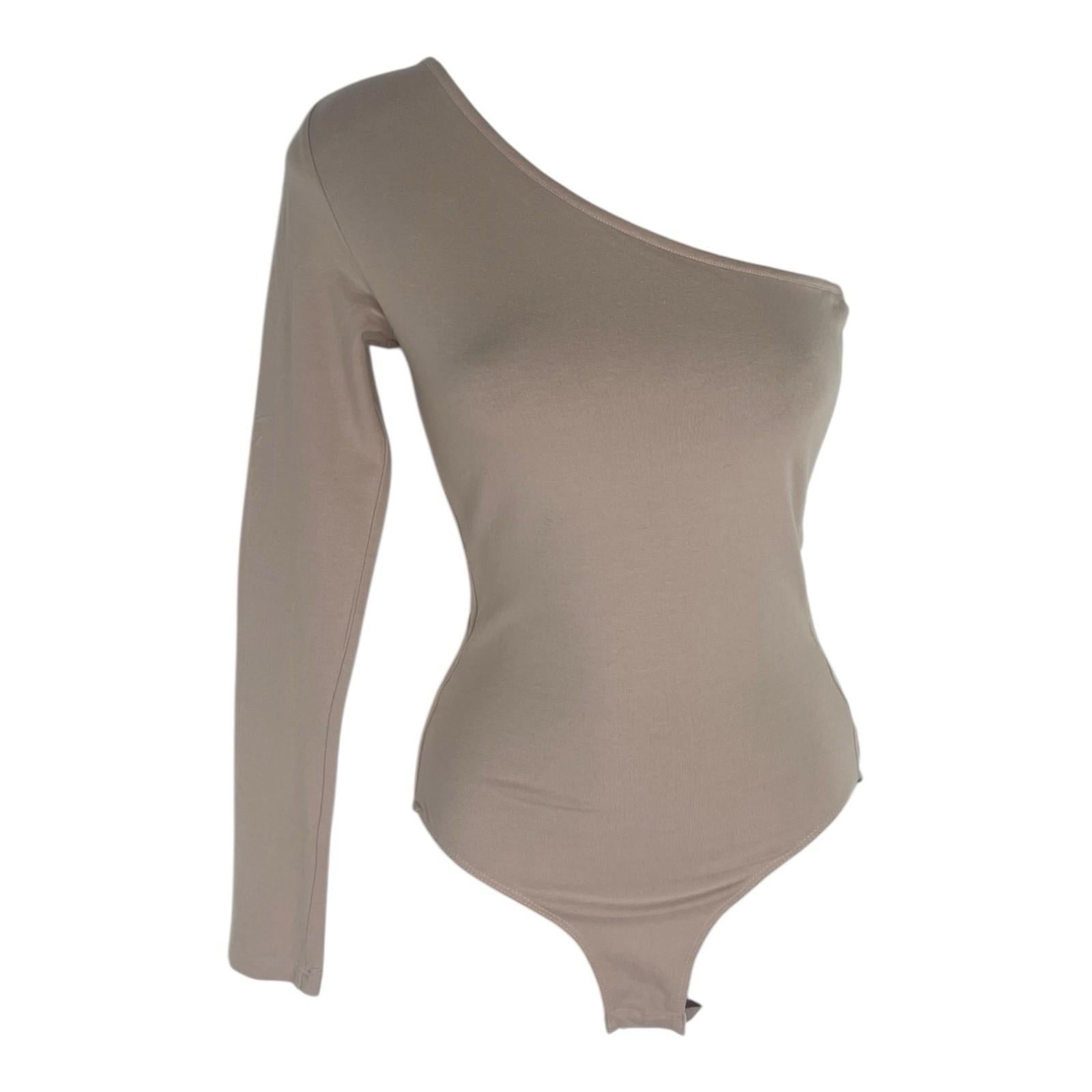 New Look Bodysuit Women's UK Size 6 Beige One Long Sleeve