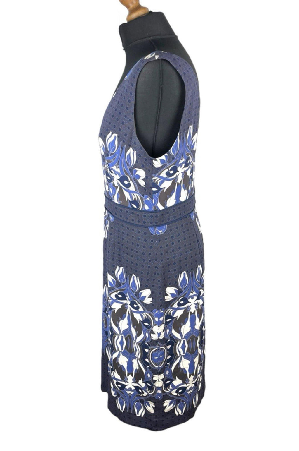 Tory Burch Piera Printed Matte-Satin Dress Designer Women’s UK Size 10