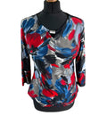 Bassini Multicolour Top Layered  Blouse 3/4 Sleeve Women’s UK Size 12
