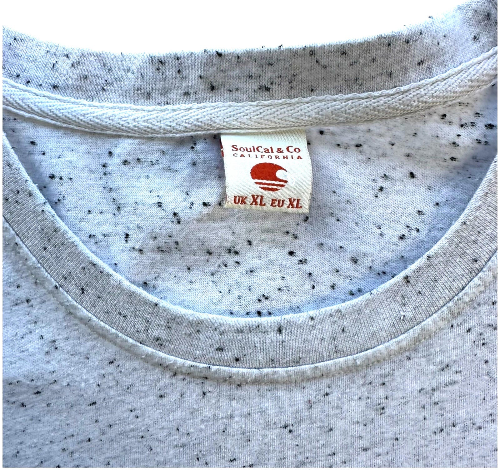 Soulcal T-Shirt Men's UK Size XL Grey Short Sleeve Graphic Print Crew Neck