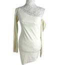 Glamour Babe Mini Dress Textured One Shoulder FlareSleeve Women’s UK Size 8
