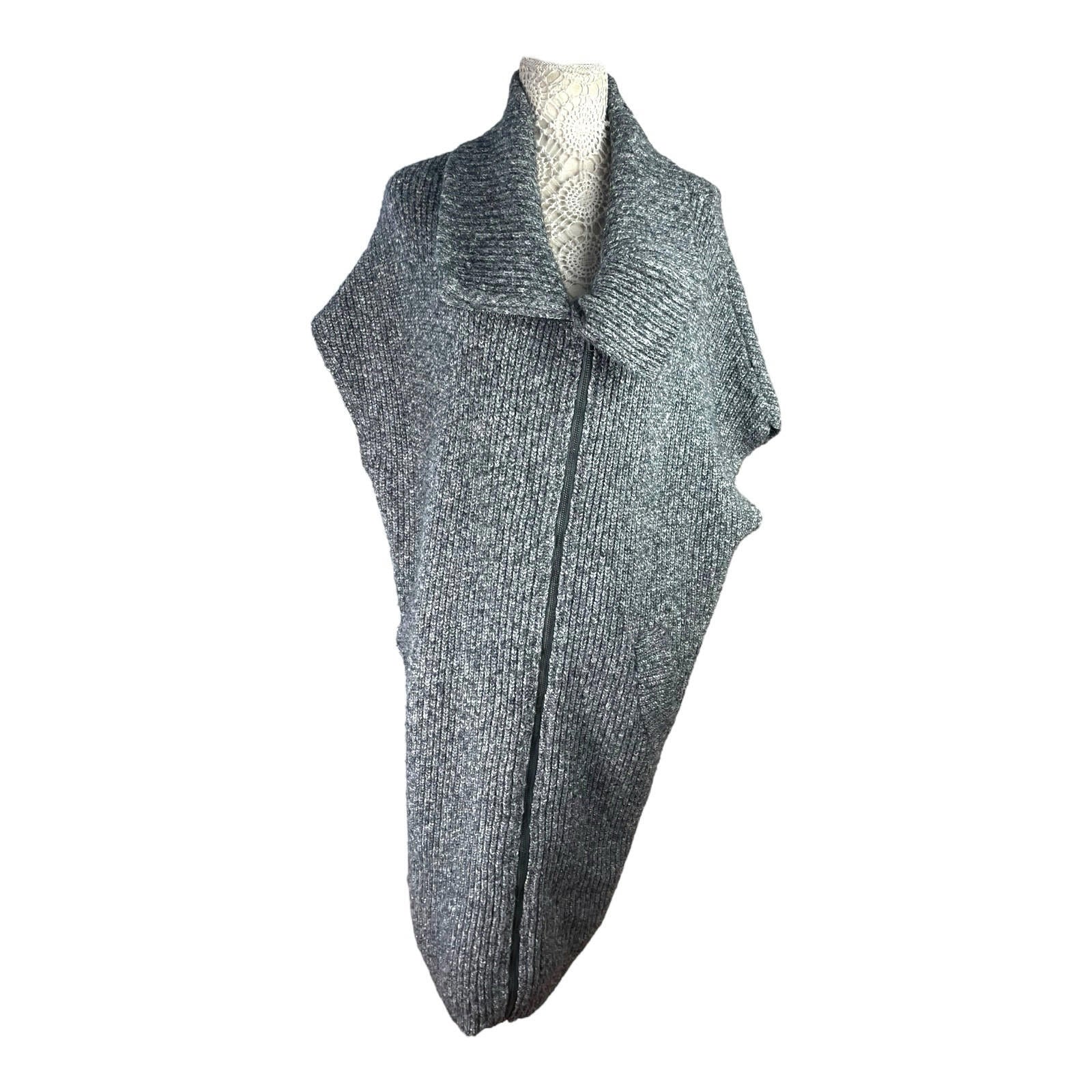 TU Mystery Jane Grey Sleeveless Cardigan Ribbed Women’s UK Size M