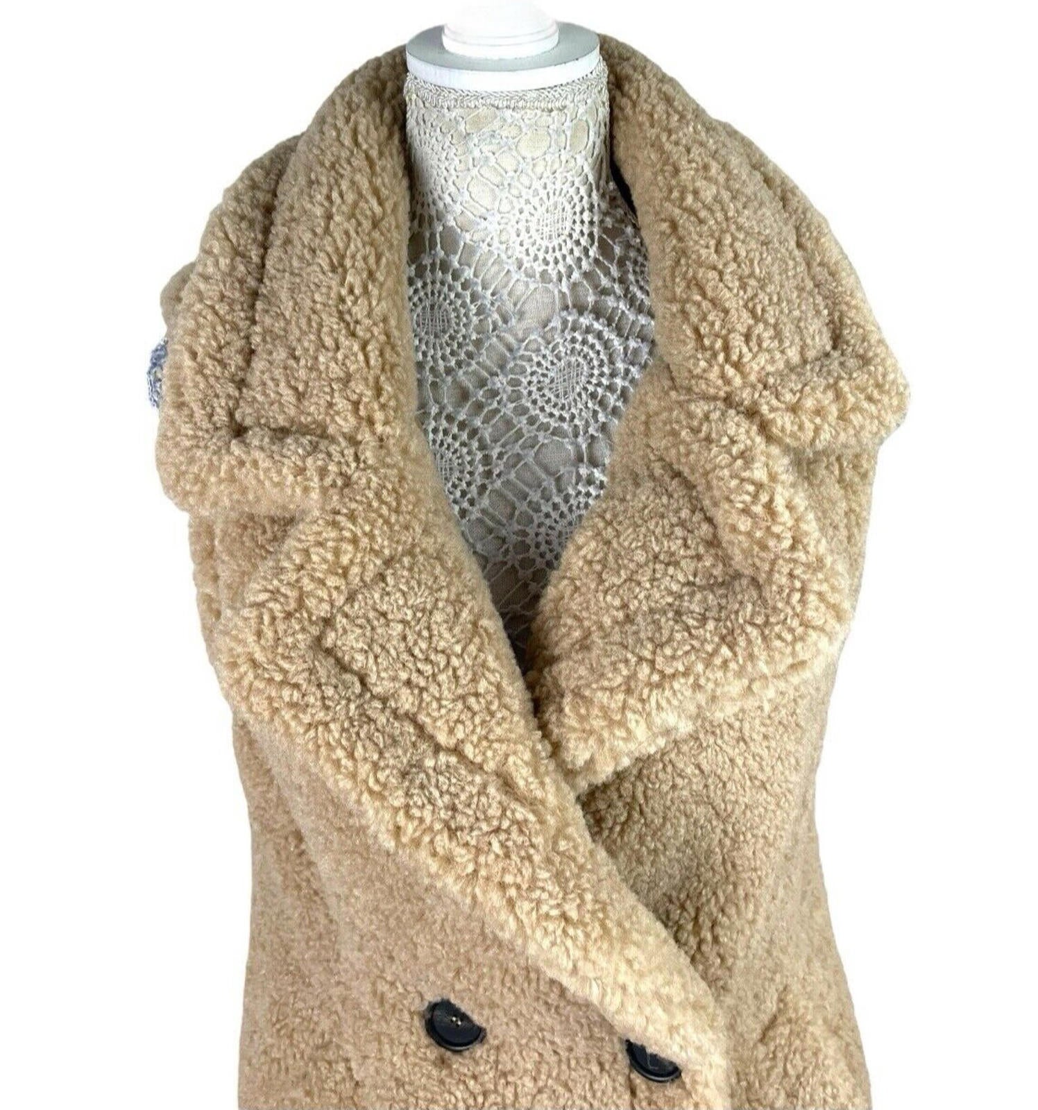 Next Beige Teddy Fleece Gillet Women’s UK Size XS