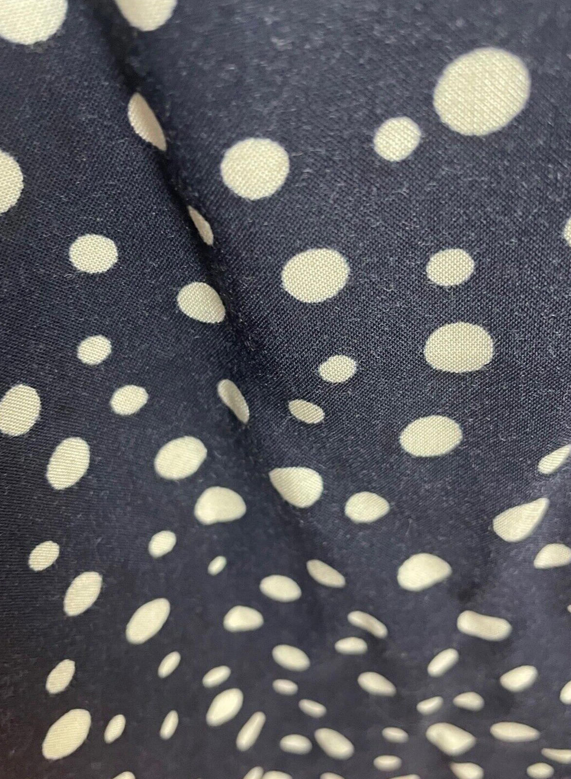 AX Paris Maxi Dress Polka Dot Navy & Cream Women's UK Size 10