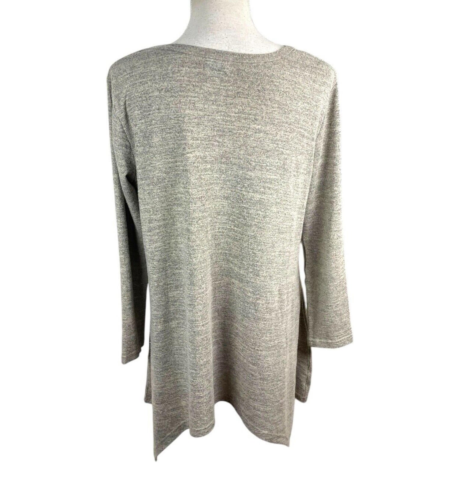 Butterfly Tunic Top Women’s UK Size M Beige Long-Sleeved Lightweight Jumper