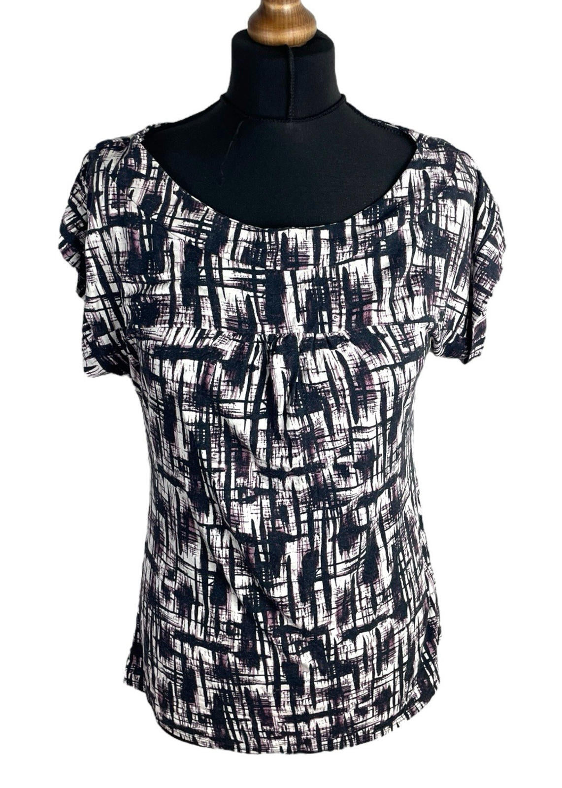 Next Black Purple T-shirt Top Flattering Women’s UK Size 10