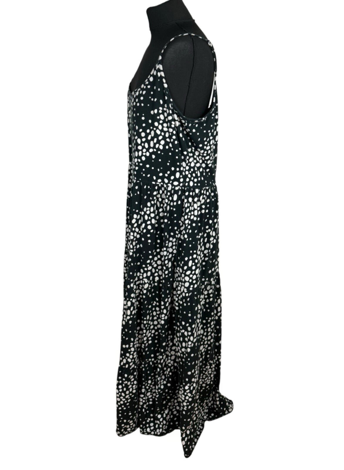 Friends Like These Polka Dot Dress Women's UK Size 20 Aline Midi Black & White