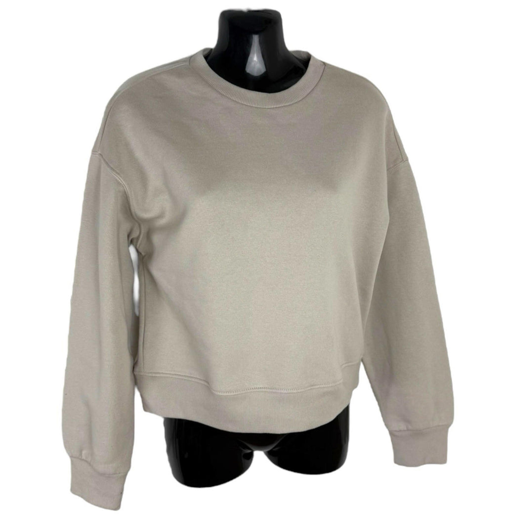 Divided Sweater Women's UK Size 2XS XXS Jersey Jumper Beige Cropped Crew Neck