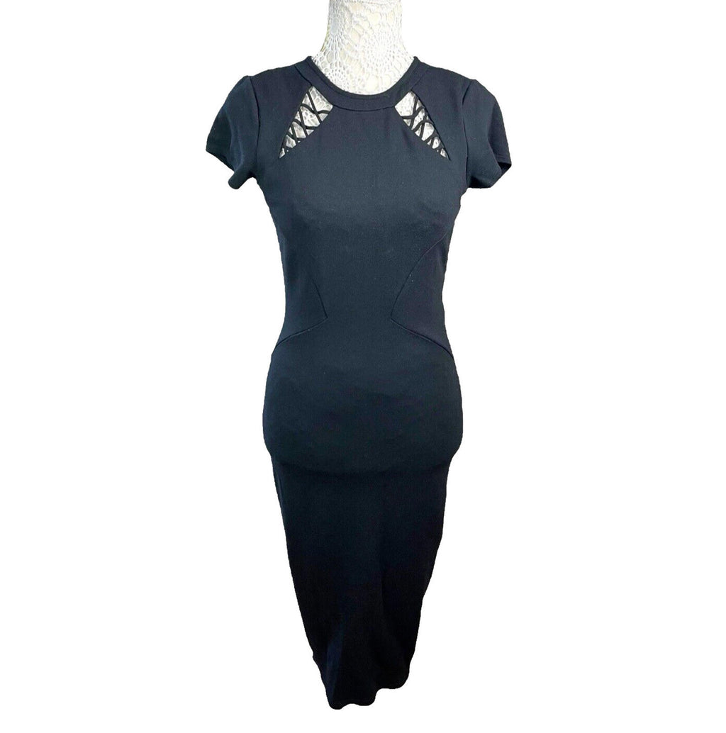 River Island Black Midaxi Dress Bodycon Women’s UK Size 12