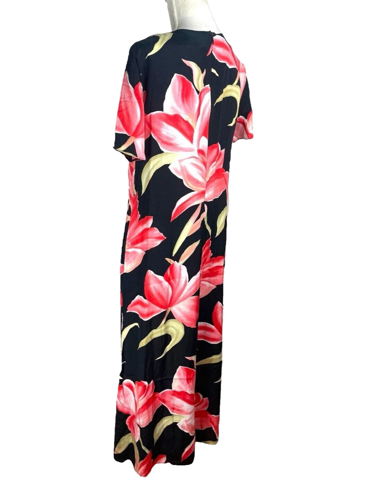 Richard’s Maxi Dress Black & Pink Floral Women’s UK Size S (8-10)