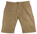EJ Denim Chino Shorts Men's UK Size W34 Brown Tan Cotton Denim Button Front
