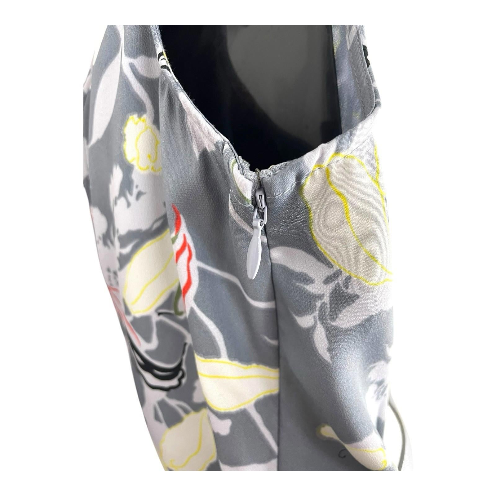 Oasis Grey Floral Playsuit Belted Pockets Women’s UK Size 12