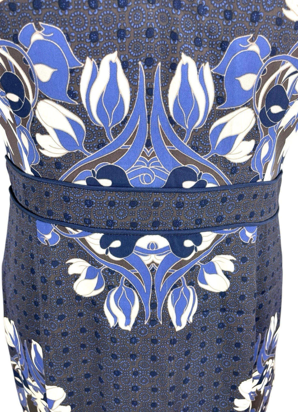 Tory Burch Piera Printed Matte-Satin Dress Designer Women’s UK Size 10