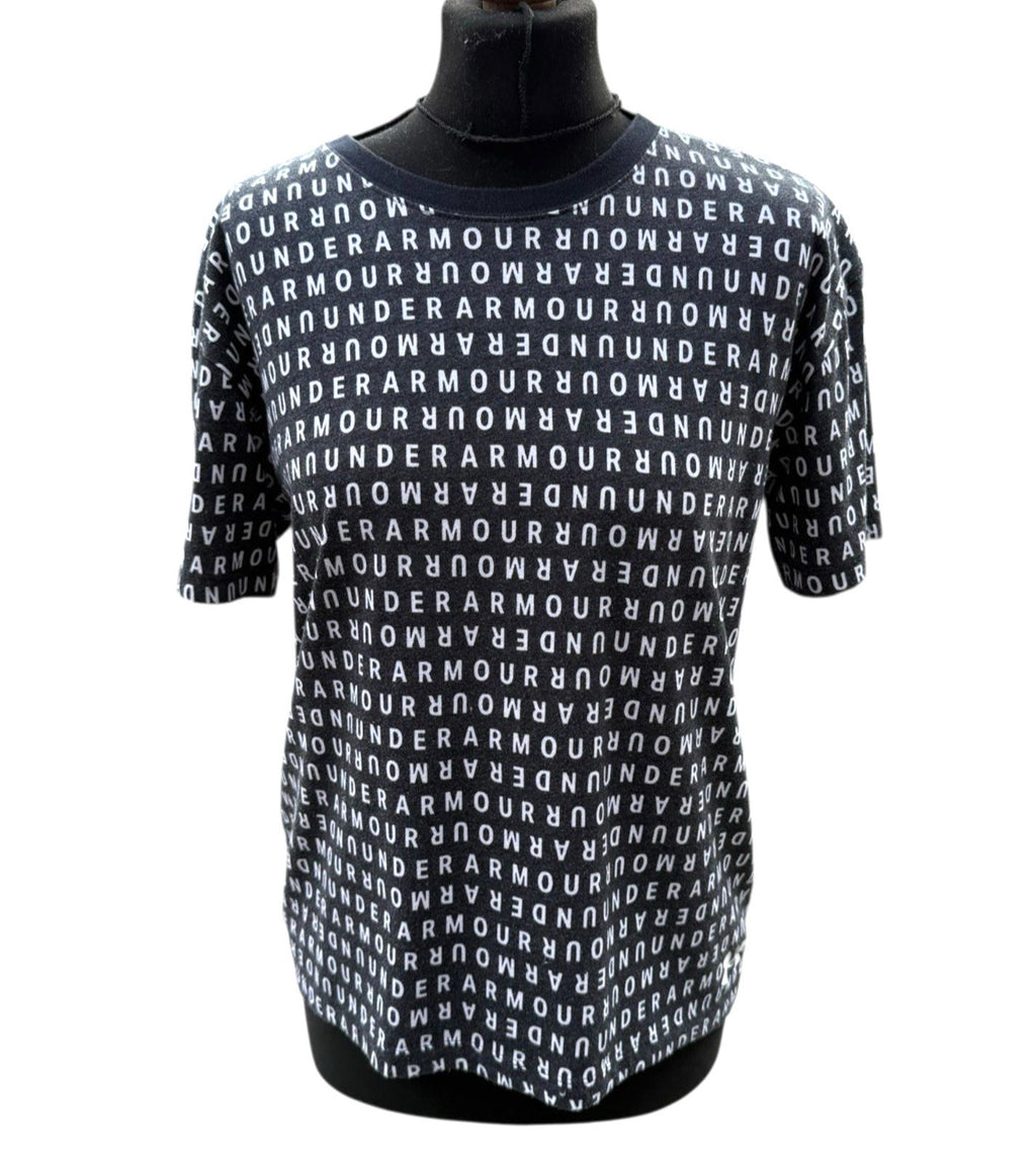 Under Armour Black White T-shirt Logo Print Shirt Sleeve Women’s UK Size S