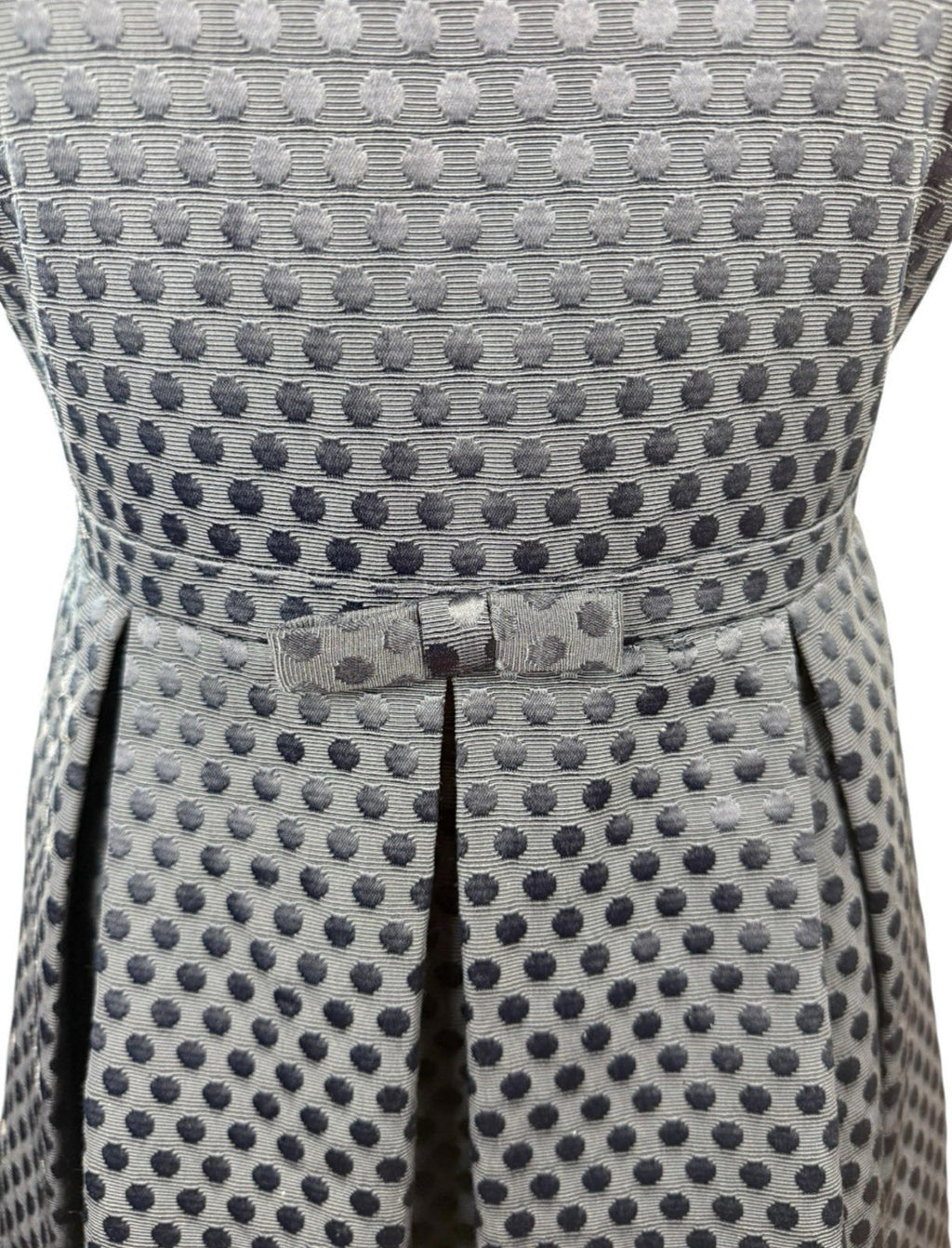 Sixton London Navy A Line Midi Dress Polka Dot Bow Detail Women’s UK Size 12