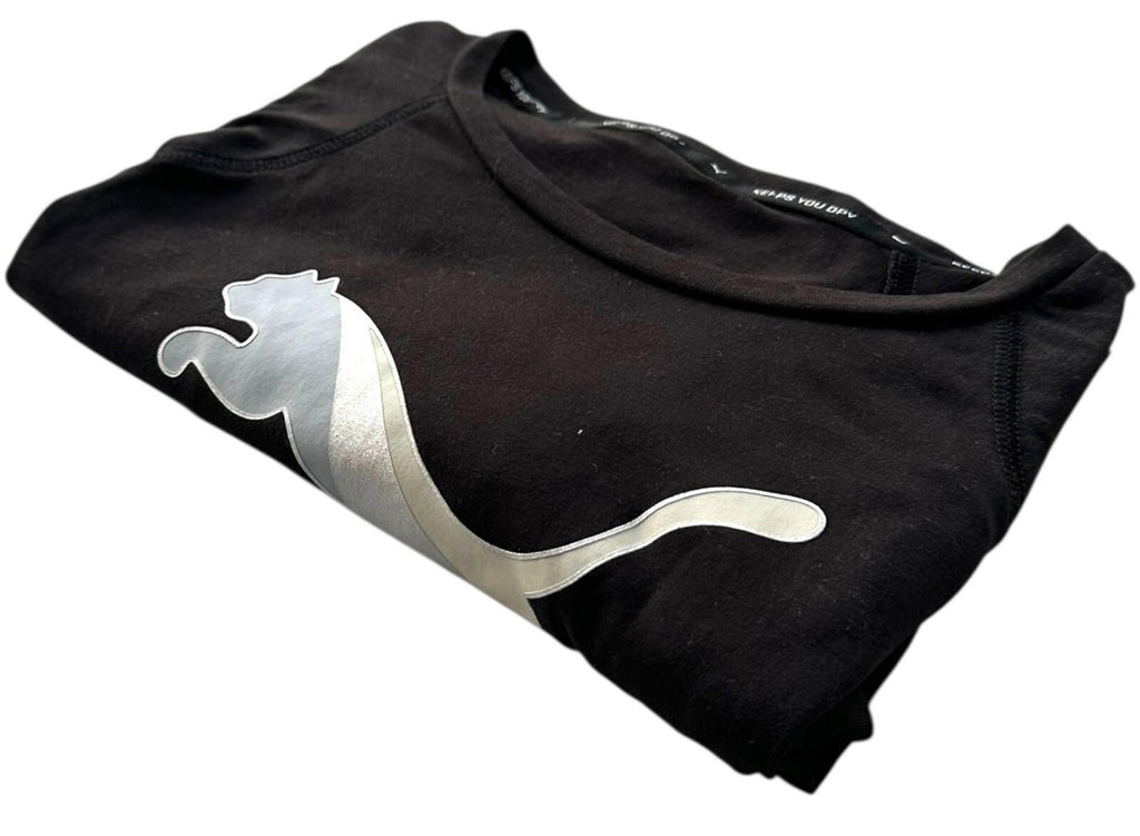 Puma T-Shirt Men's UK Size M Black Graphic Print Short Sleeve Crew Neck