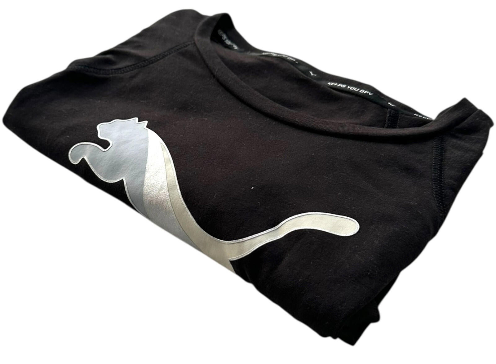 Puma T-Shirt Men's UK Size M Black Graphic Print Short Sleeve Crew Neck
