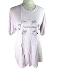 Pink Printed T-shirt Not My Problem Oversized Graphic Print Women’s UK Size M