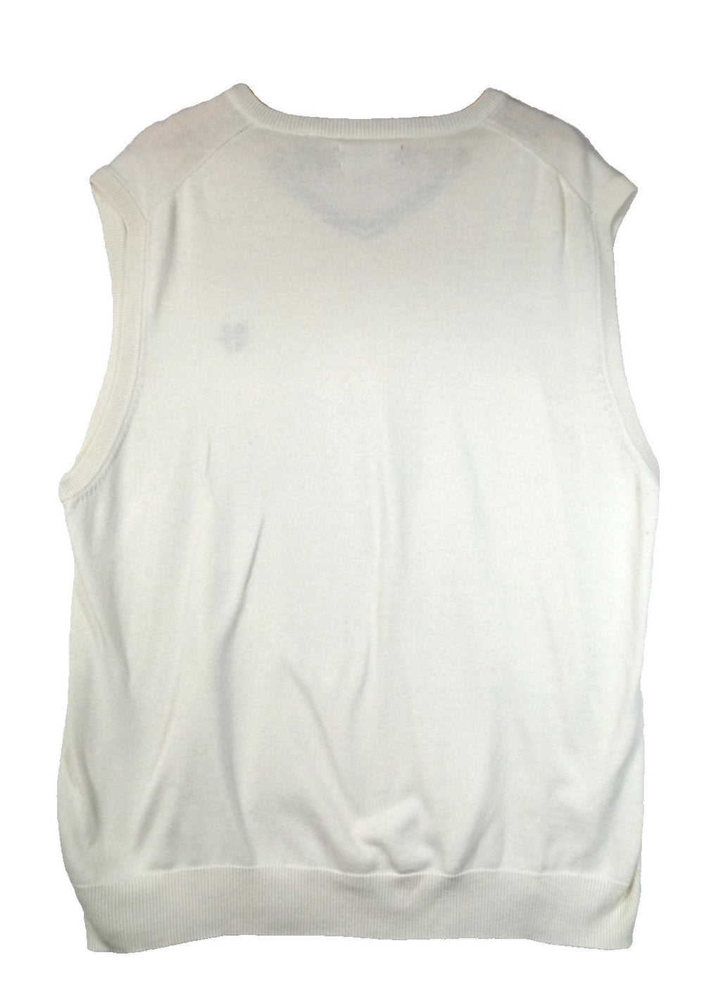 Chaps Ralph Lauren Jumper Vest Men's Size XL Sweater Sleeveless Cream Cotton