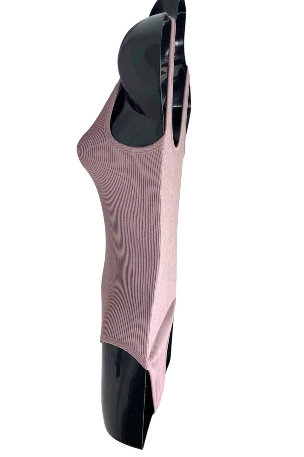 Inlyric Bodysuit Argyle Purple Ribbed Top Stretch Women’s UK Size 10