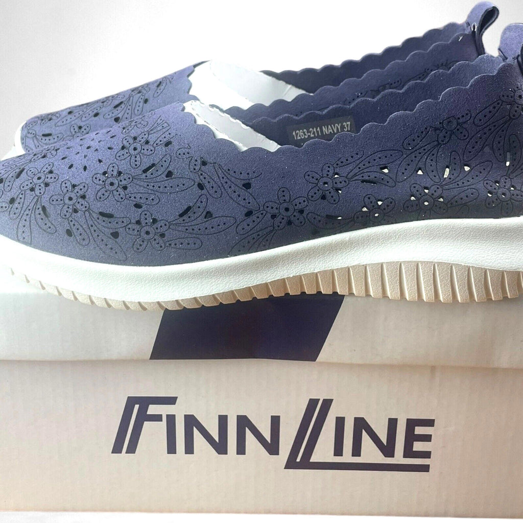 Finnline Navy Blue Slip On Shoes Memory Foam Women’s UK Size 4
