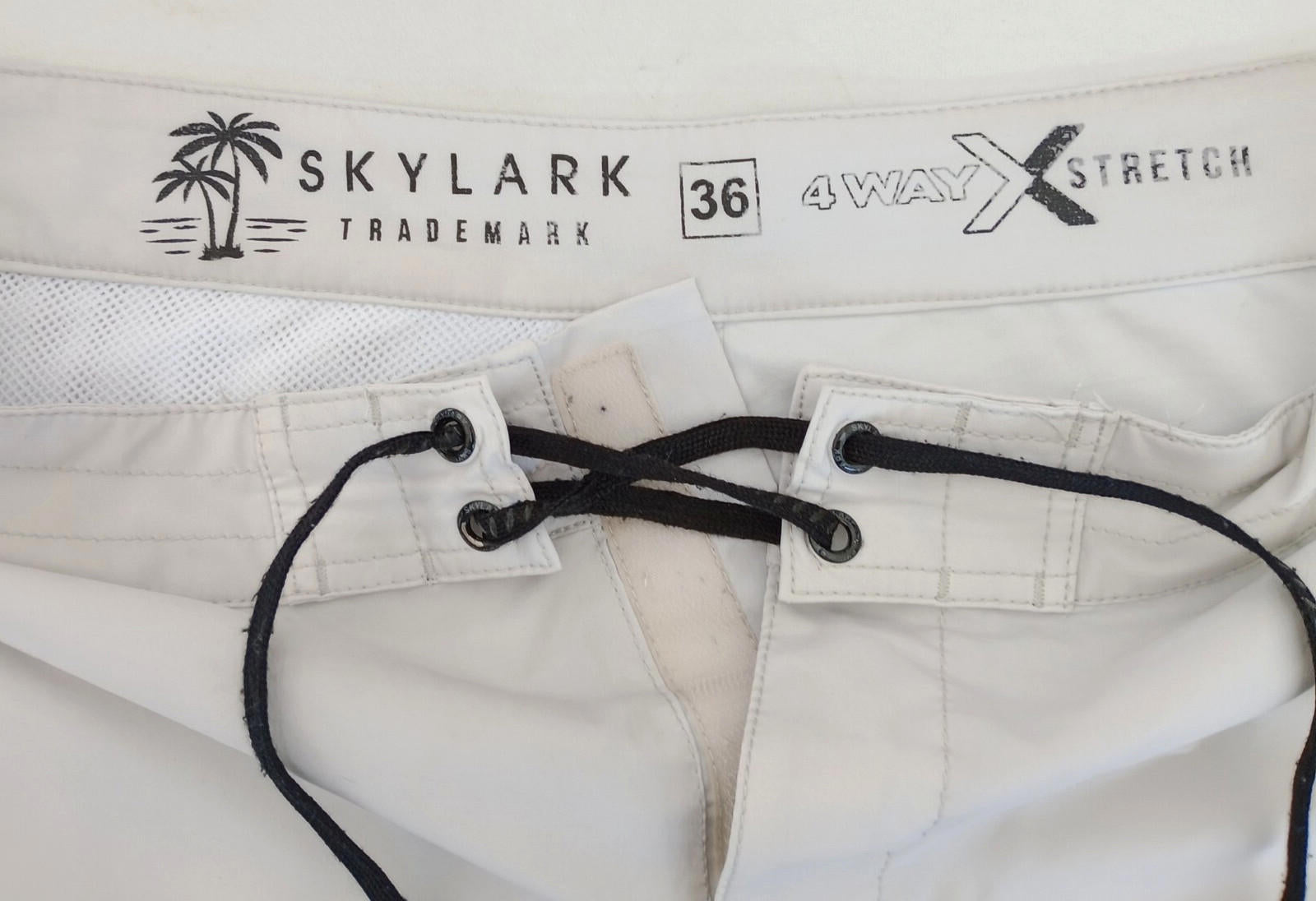 Skylark Swim Shorts Men's UK Size L Beige/Teal Polyester Rich Pockets Drawstring
