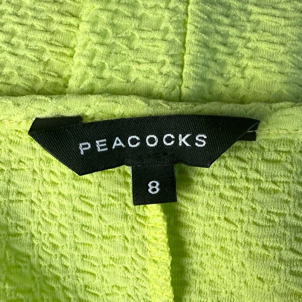 Peacocks T-Shirt Top Women’s UK Size 8 Neon Yellow Textured Lightweight