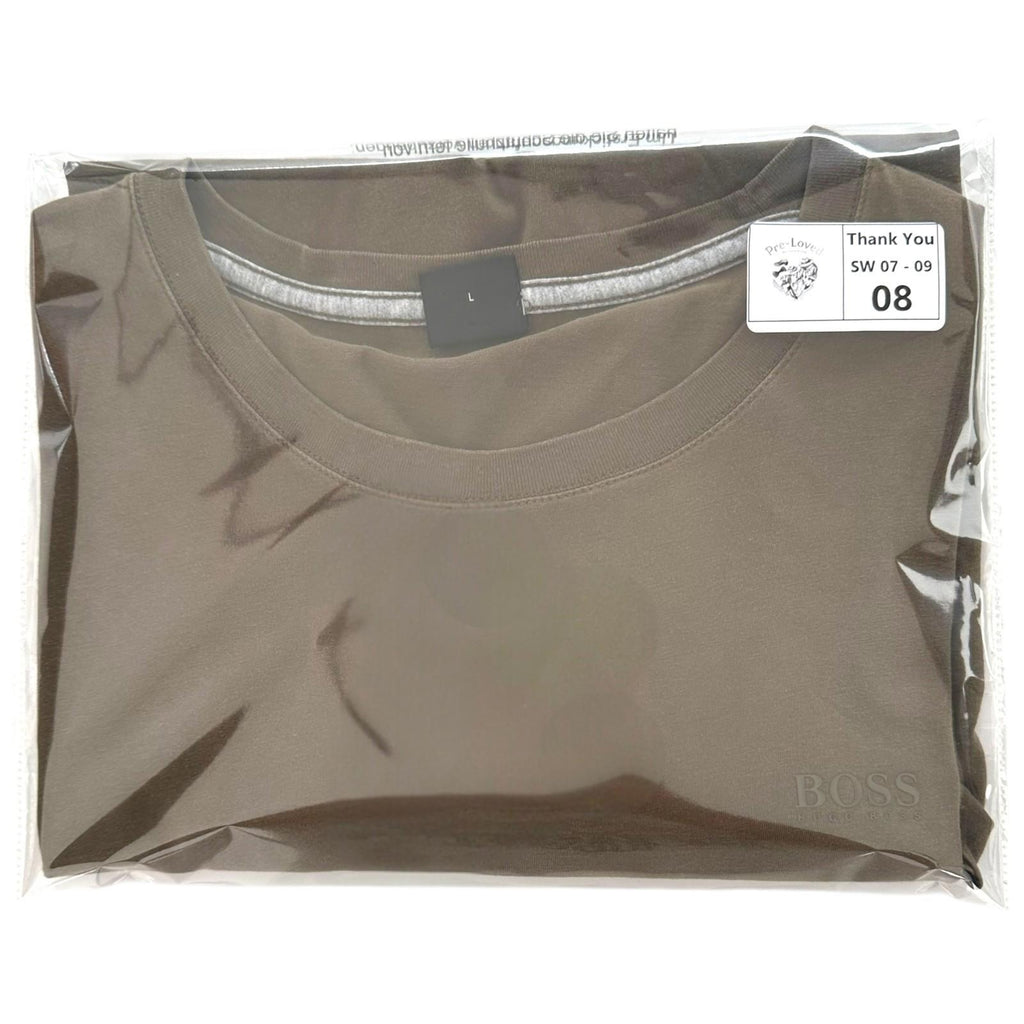 Hugo Boss T-Shirt Men's UK Size L Brown Short Sleeve Summer Fashion Designer