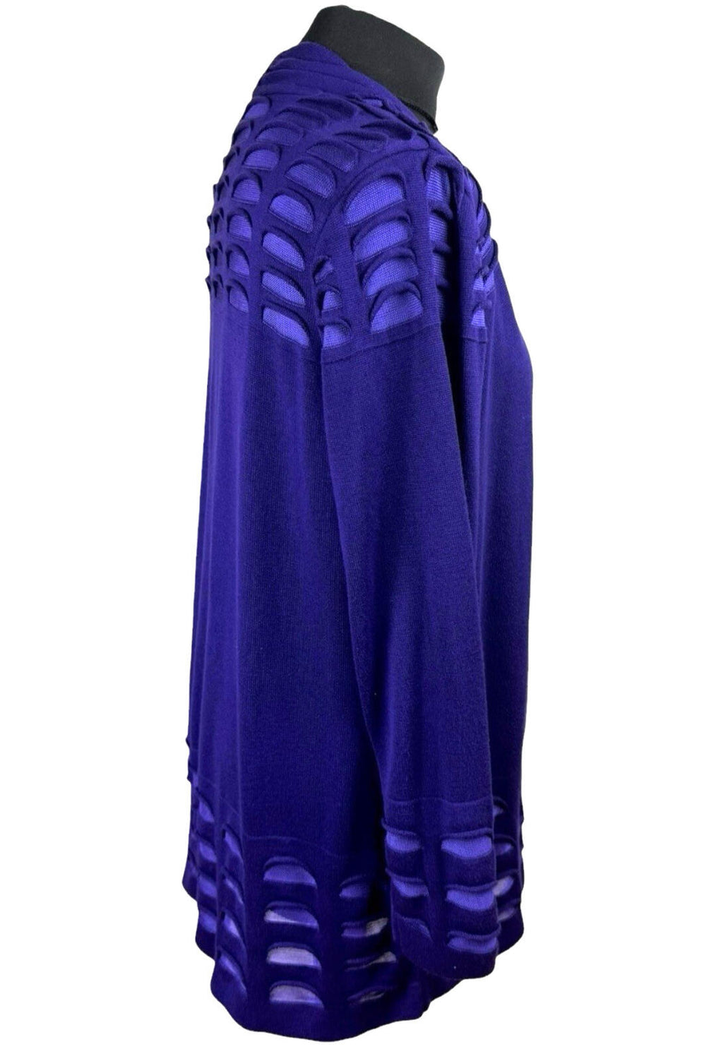Marks & Spencer Cardigan Women’s UK Size 18 Mid Length Lightweight Mesh Purple