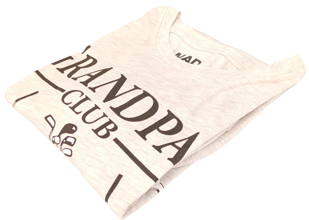 Grandpa's Club Golf Graphic Print T-Shirt Men's UK Size 2XL Grey Crew Neck