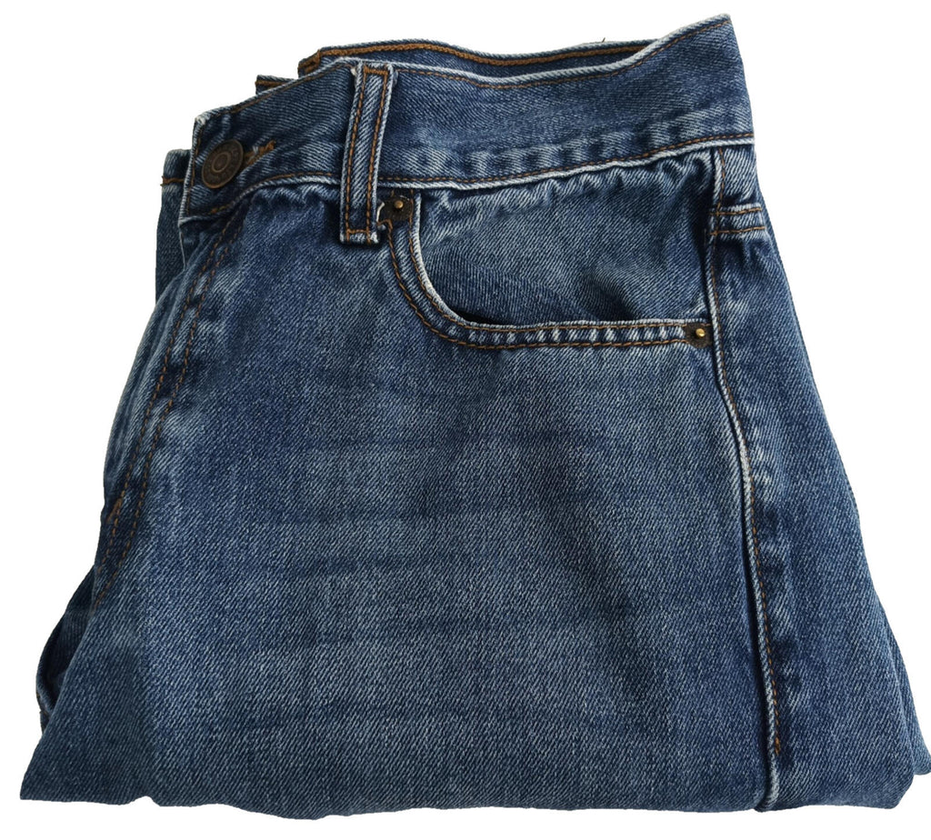 Burton Jeans Men's UK Size W30 L32 Blue Denim 5 Pocket Straight 100% Cotton