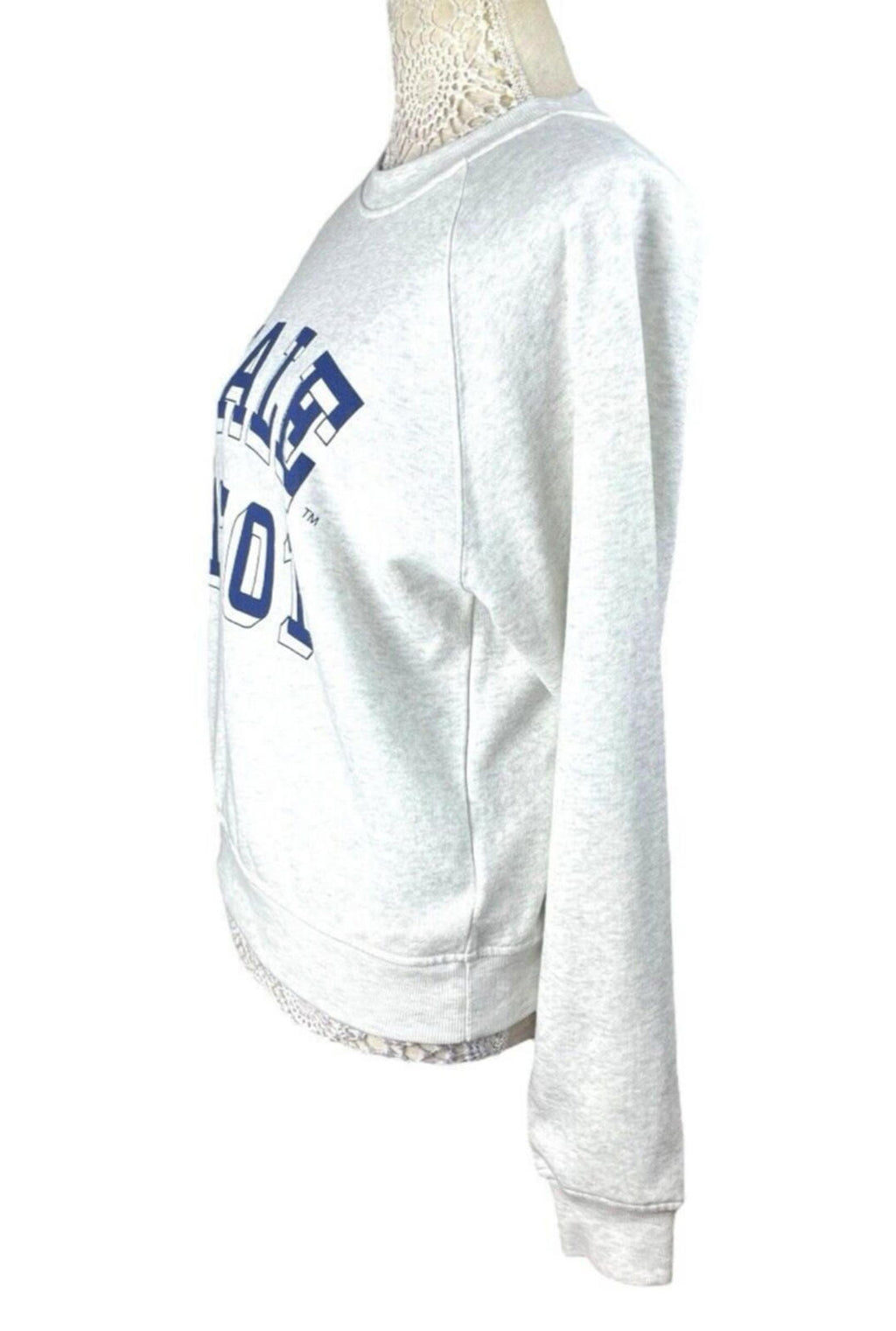 Divided Grey Varsity Cotton Jersey Sweater Yale 1701 Women’s UK Size XS