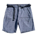 Denim Co Shorts Men's UK Size 36" W Blue Belted Pockets Button Up Summer Bermuda