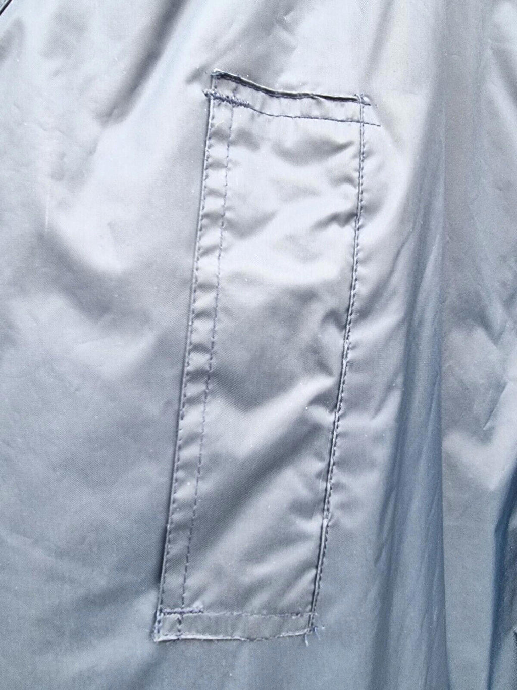 Vintage Blue Jacket Coat Water Resistant Stowaway Hood Men's UK Size Large
