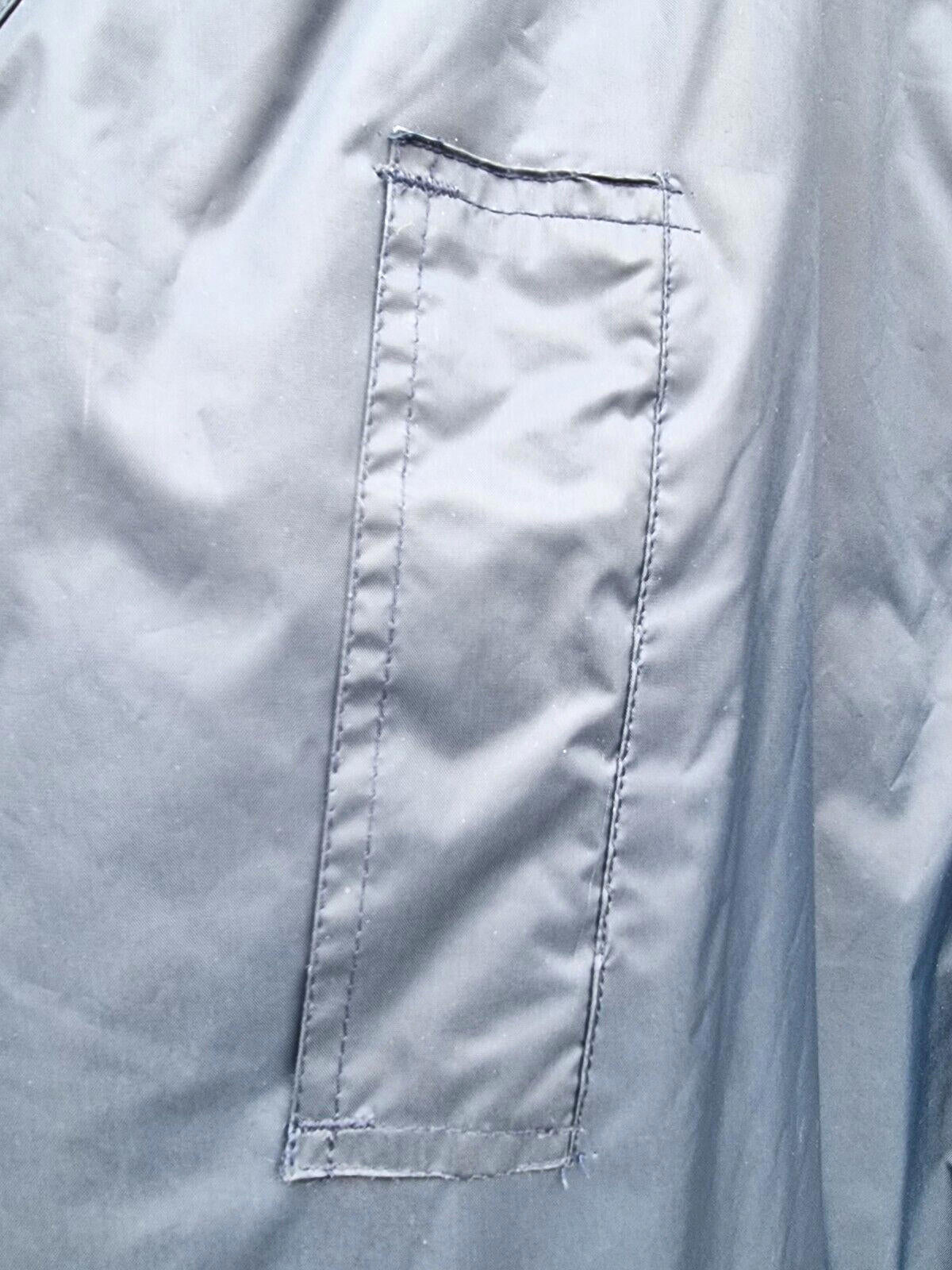 Vintage Blue Jacket Coat Water Resistant Stowaway Hood Men's UK Size Large