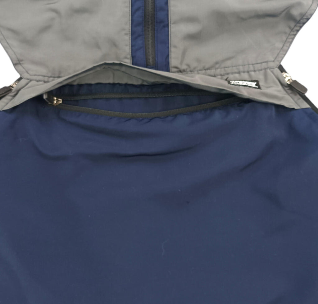 Superdry Cagoule Men's UK Size S Blue Overhead Floral Design 1/4 Zip Pocket