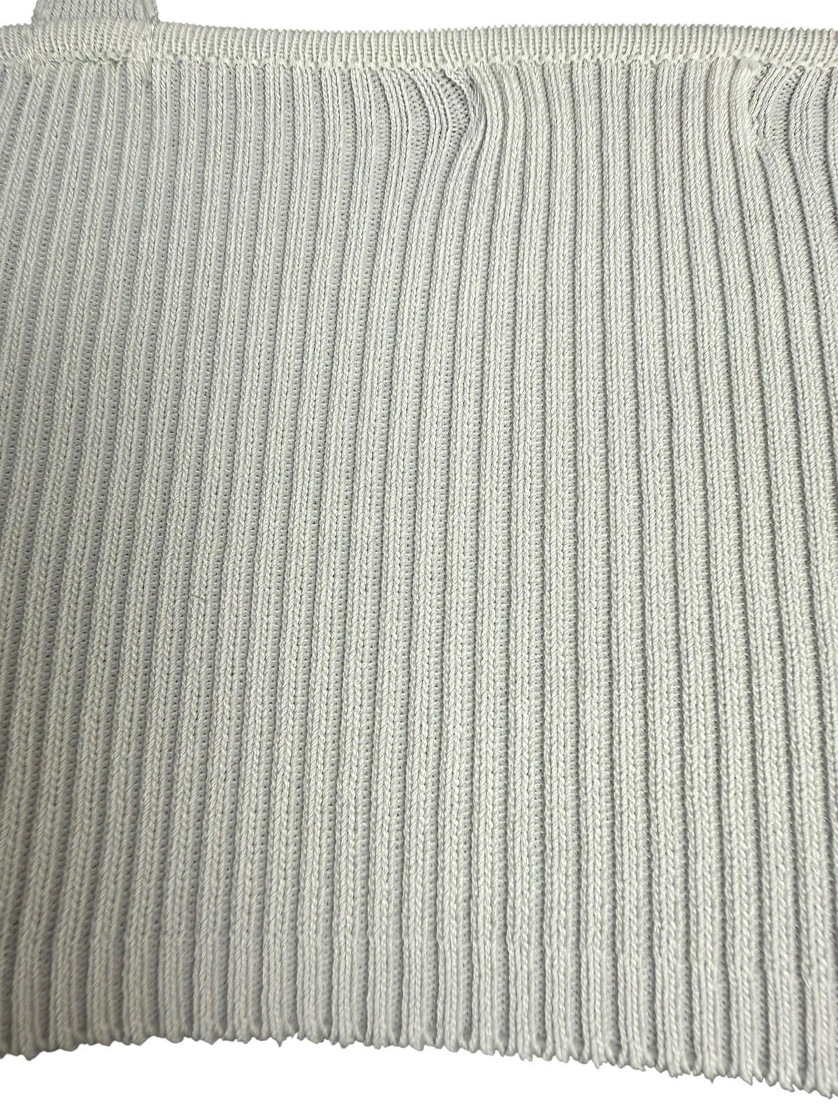Stradivarius Off White Ribbed Crop Top Tank Stretch Women’s UK Size XS