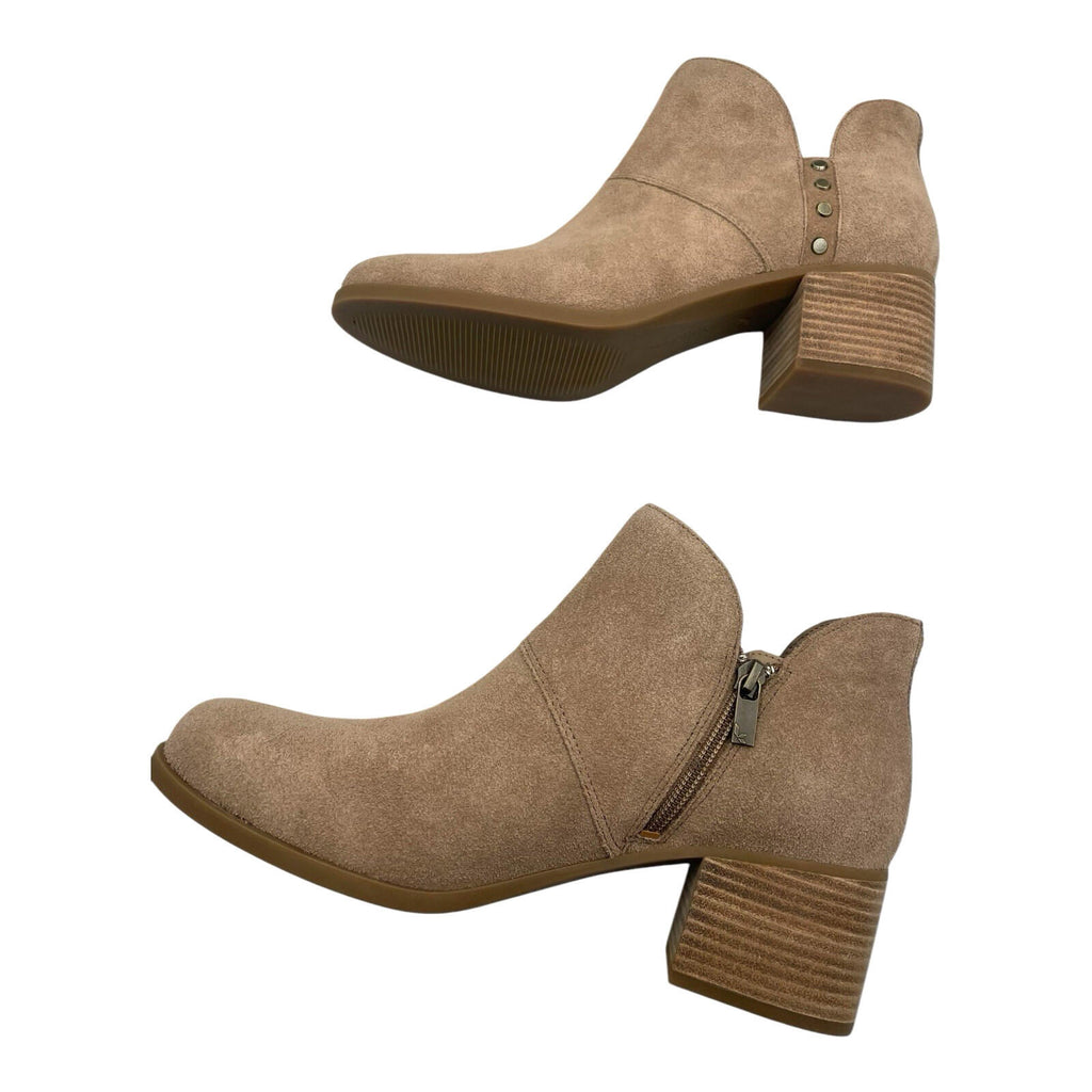 UGG Ankle Boots Block Heel Women’s UK Size 8 Pink Beigep Suede KOOLABURRA