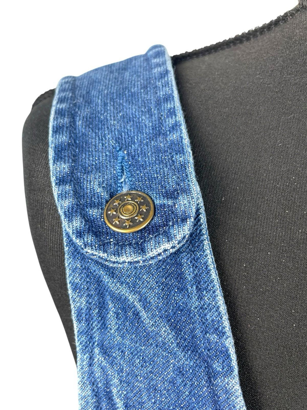Pep & Co Dark Denim Pinafore Mini Dress Women’s UK Size 12