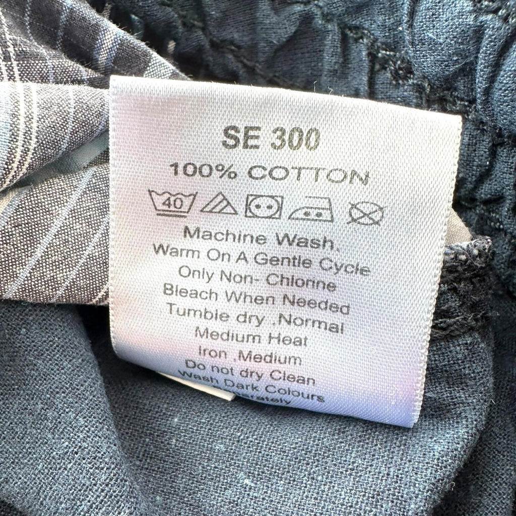 W&B Shorts Men's UK Size 46" W Blue & White Check Casual Wear Drawstring Pockets