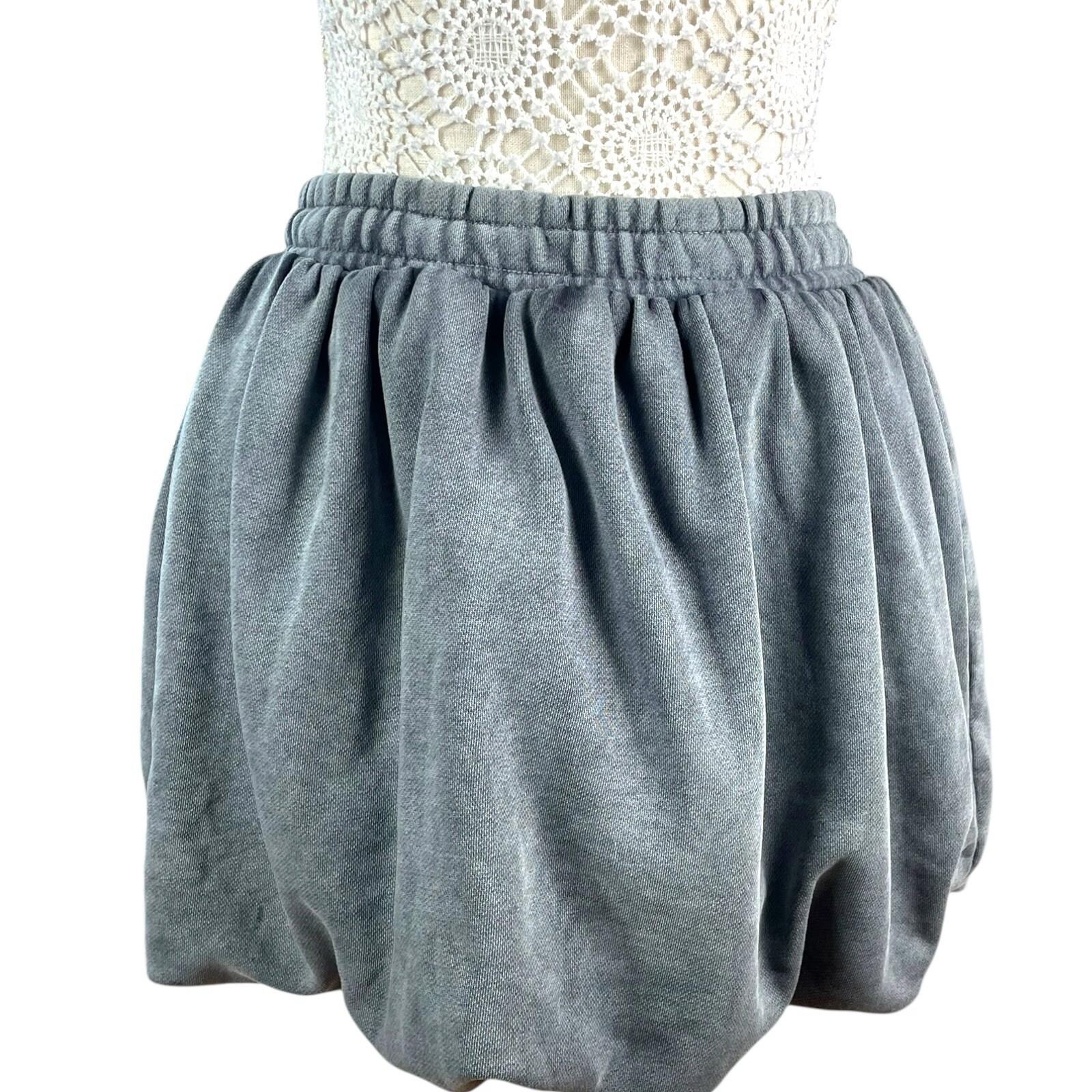 Manor Grey Bubble Hem Jersey Mini Skirt High Waist Women’s UK Size S