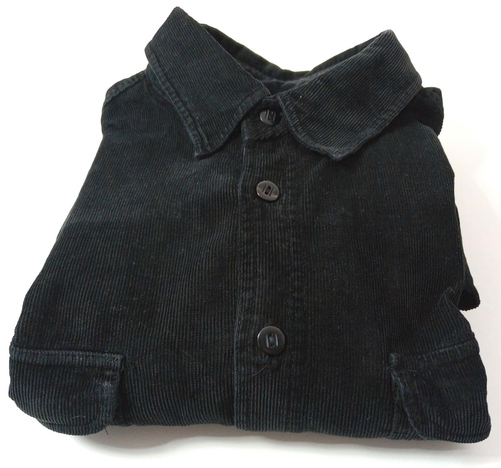 Manhatten Countrystore Corduroy Shirt Men's UK Size M Long Sleeve Black Pockets