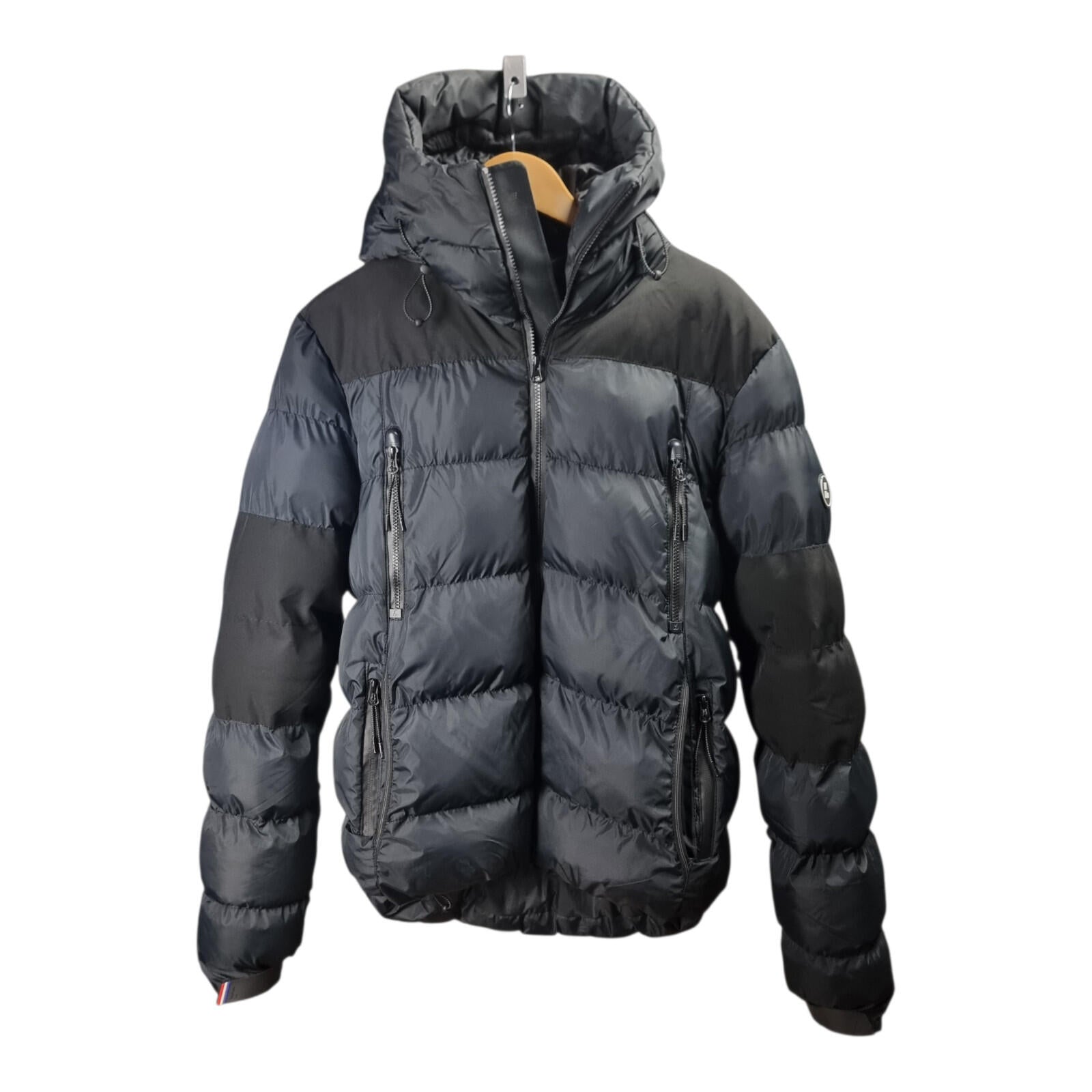 Lorenzo Veratti Puffer Jacket Men's UK Size M Black Windbreaker Down Coat Zip