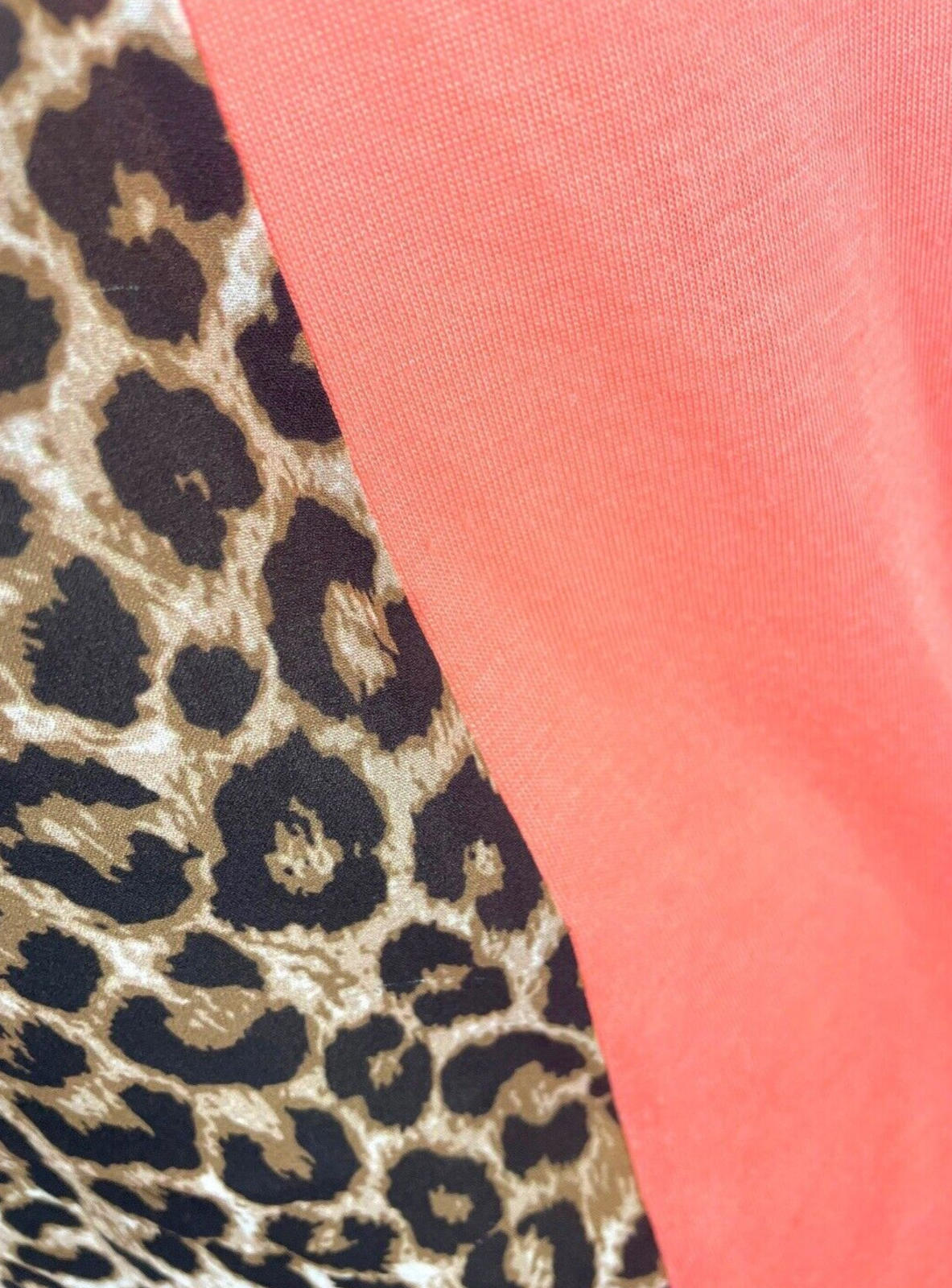 Leopard Print Tank Top Women's UK Size Medium M Contrasting Back Panel