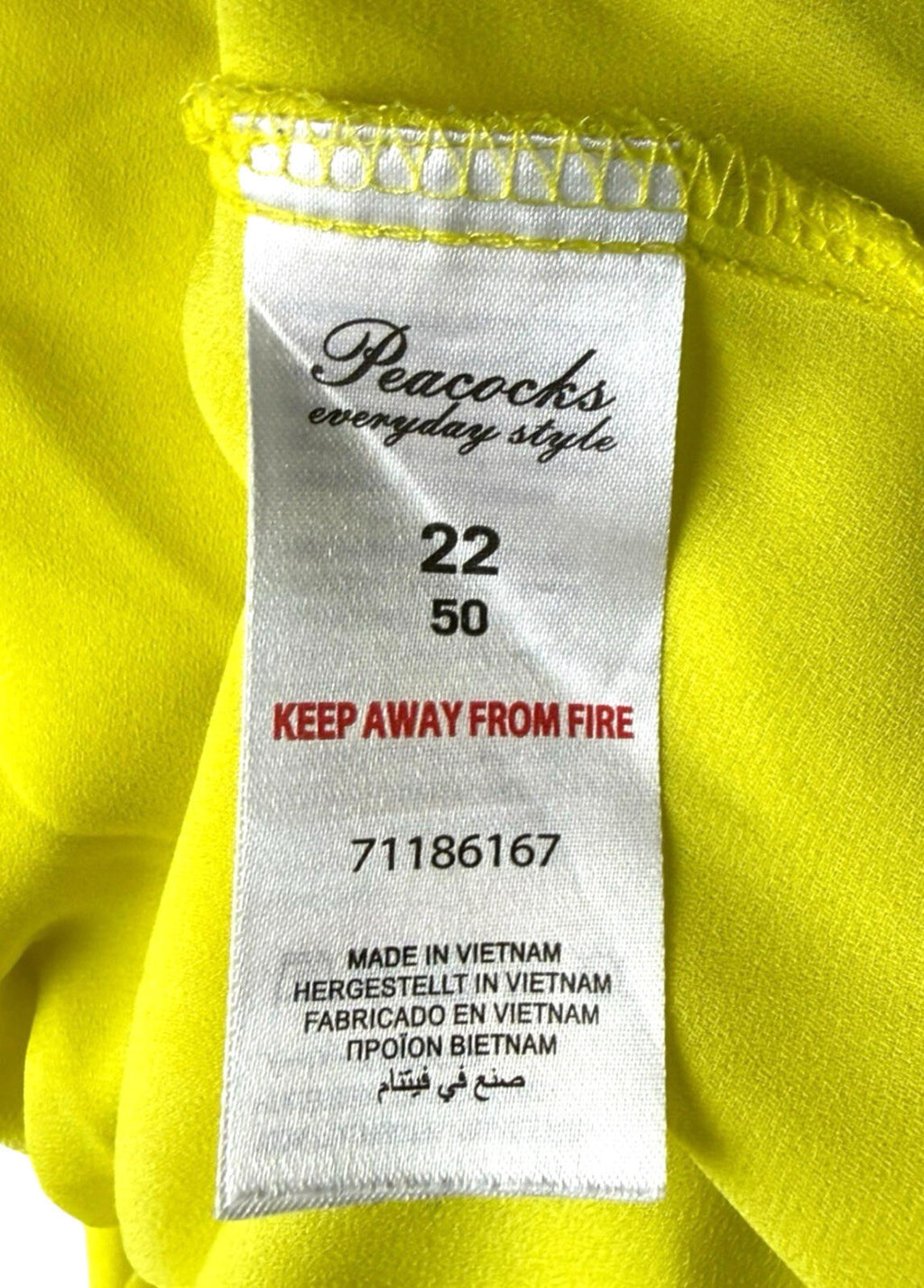 Peacocks T-Shirt Blouse Top Women's UK Size 22 Zip Rayon Front Pocket Yellow
