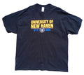 Graphic Print T-Shirt Men's UK Size 2XL Black Crew Neck 100% Cotton University