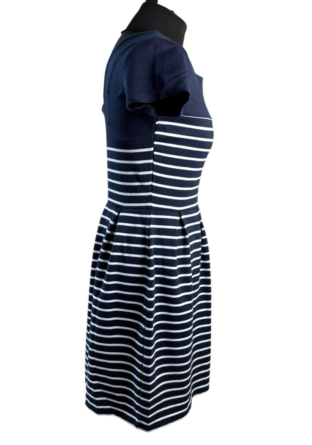 La Redoute Skater Dress Women’s UK Size Square Neck Mini Navy White Stripe