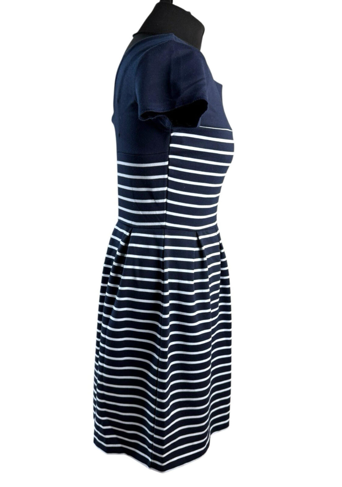 La Redoute Skater Dress Women’s UK Size Square Neck Mini Navy White Stripe