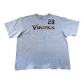 Reebok T-Shirt Men's UK Size XL Grey Vikings Short Sleeve Crew Neck Peterson